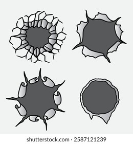 set of hole good for sticker, background, badge, border, element design, etc