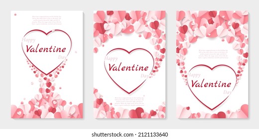 A set of holiday cards for Valentine's Day.