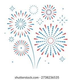 Conjunto explosión fuegos artificiales
