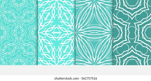 set of holiday floral seamless pattern background. Luxury texture for wallpaper, invitation. Vector illustration. color.