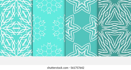 set of holiday floral seamless pattern background. Luxury texture for wallpaper, invitation. Vector illustration. color.