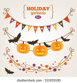 Set of holiday garlands - Halloween