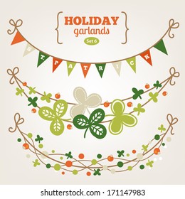 Set of holiday garlands - St. Patrick's Day