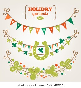 Set of holiday garlands - St. Patrick's Day 