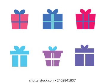 set of holiday gift boxes