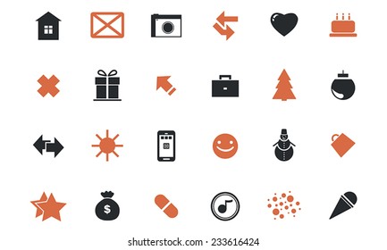 set of holiday icons