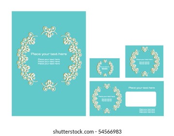 A set of holiday invitations: wedding, birthday, party