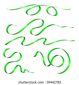 Set of holiday ribbons.