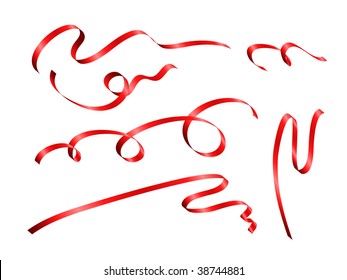 Set of holiday ribbons. Vector illustration