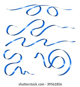 Set of holiday ribbons. Vector illustration