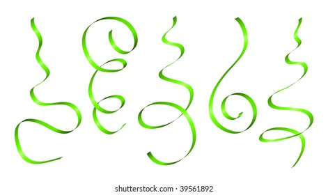 Set of holiday ribbons. Vector illustration