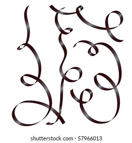 Set of holiday ribbons. Vector illustration