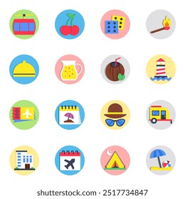 Set of Holidays Flat Icons

