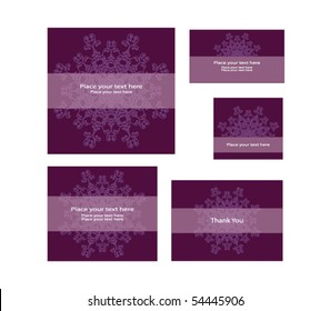 A set of holidays invitations: wedding, birthday, party