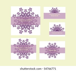 A set of holidays invitations: wedding, birthday, party