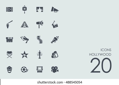 Set of Hollywood icons