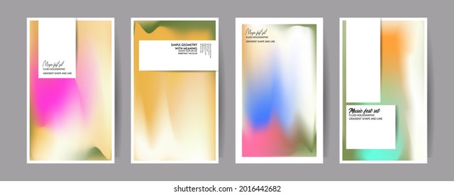 Hologramm Farbverlauf-Hintergrund 90er, 80er Retro-Stil. Pastellfarben-Farbtöne für Broschüren, minimaler Hologramm-Farbverlauf-Banner
