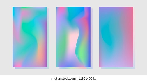 Set of holographic backgrounds for design.