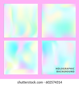 Set of holographic backgrounds. vector
