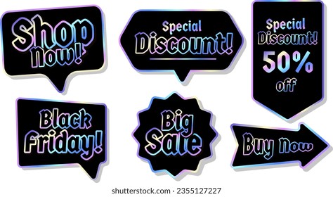 set of holographic stickers hologram labels for sale