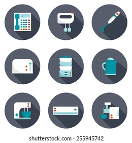 Set of home appliances icons for your design