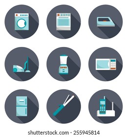 Set of home appliances icons for your design