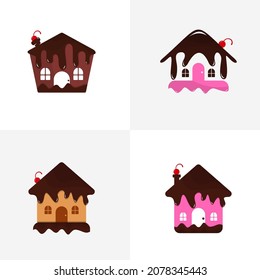 Set of Home Bakery logo design vector template. Bakery logo concept