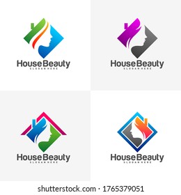 Set of Home Beauty Logo Design Template, vector illustration, icon symbol, creative design