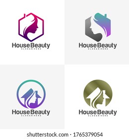Set of Home Beauty Logo Design Template, vector illustration, icon symbol, creative design