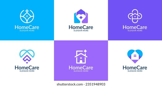 Set of Home care logo design template