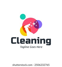 Set of Home Cleaning Services Logo Design Vector. Clean spray logo design.