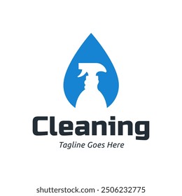 Set of Home Cleaning Services Logo Design Vector. Clean spray logo design.