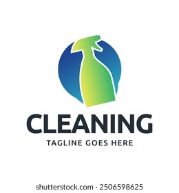 Set of Home Cleaning Services Logo Design Vector. Clean spray logo design.