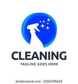 Set of Home Cleaning Services Logo Design Vector. Clean spray logo design.