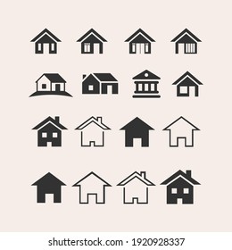 set of home house logo design vector