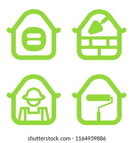 set of home icon, isolated