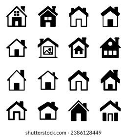 Set of home icon. Pictogram vector design.