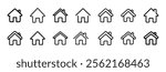 Set of home icon vector. House symbol illustration on white background