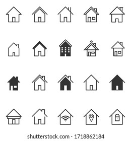 Set of home icon vector illustrator