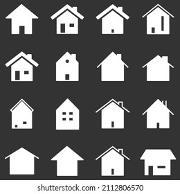 Conjunto de ilustrador vectorial de iconos domésticos. Símbolo de silueta de línea lineal de la casa. 640x640 píxeles.
