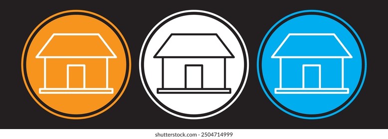 Set of home icon vector. Web home icon for app and website. Vector illustrator. 