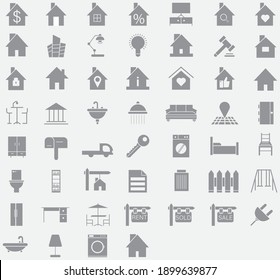 Set of home icons isolated on a white background. House icons sign