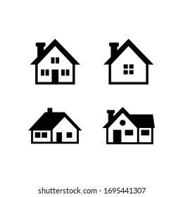 Set of home icons isolated...d, vector illustration