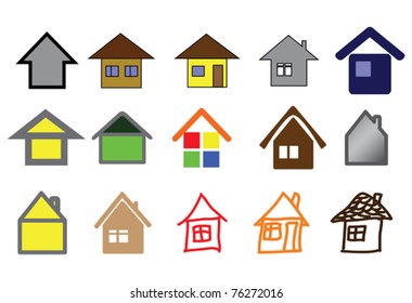 set of home icons vector illustration