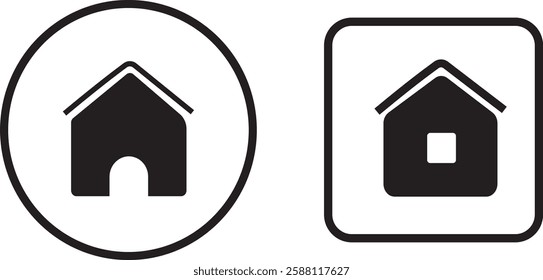 set of home icons, Web home icon for apps and websites, House icon
