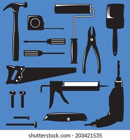 Set of Home Improvement Construction Tools