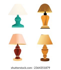 set of home lamps. house light and table lamps