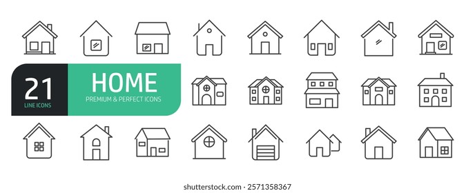 Set Of Home Line Icons.