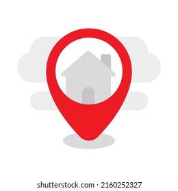 set home location, address concept illustration flat design vector eps10. modern graphic element for landing page, empty state ui, infographic, icon