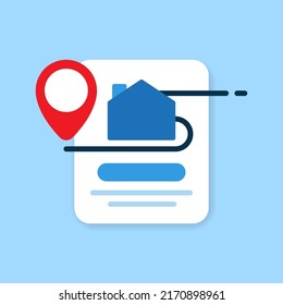 set home location, address concept illustration flat design vector eps10. modern graphic element for landing page, empty state ui, infographic, icon